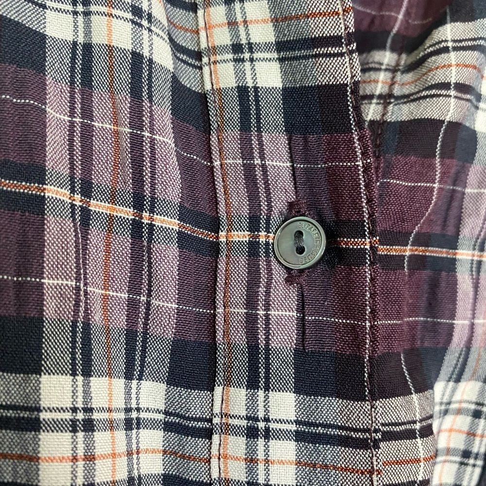 ELIZABETH & JAMES Carine Plaid Shirt Black Cherry - Picture 8 of 10